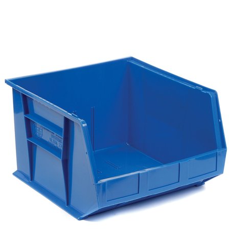 QUANTUM STORAGE SYSTEMS Hanging & Stacking Storage Bin, 16-1/2 in x 18 in x 11 in, Blue QUS270BL